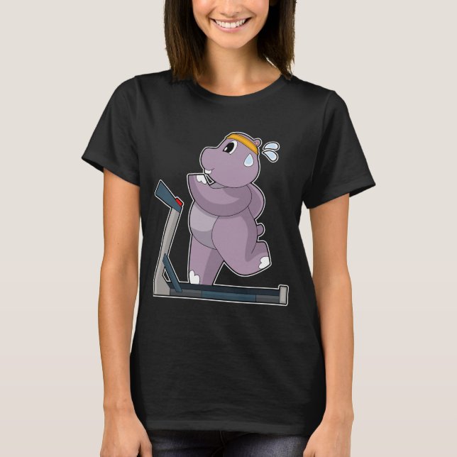 T-shirt Hippo Runner Running Sports (Devant)