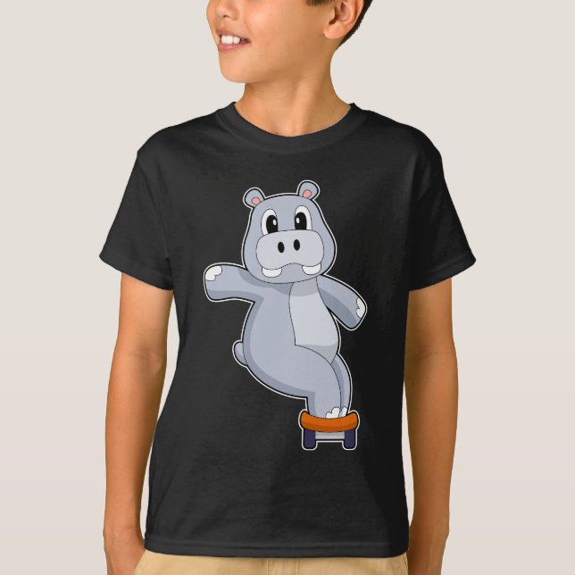 T-shirt Hippo Skateboard Sports (Devant)