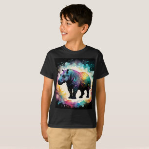 T-shirt Hippo Spectral : Un Voyage Holographique