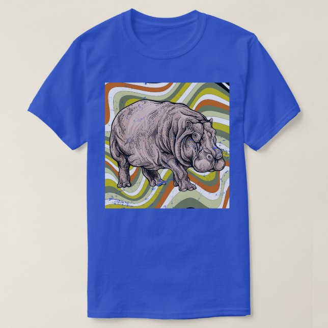 T-shirt Hippo vintage (Design devant)