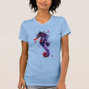 T-shirt Hippocampe Aquarelle Colorée