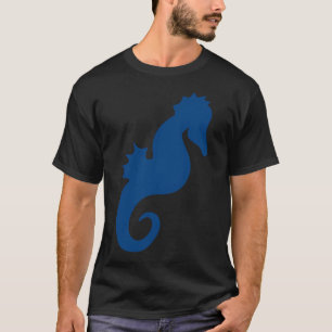 T-shirt Hippocampe bleu