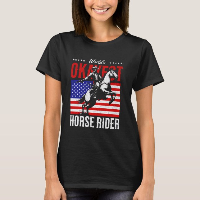 T-shirt Hippodrome équestre le plus Okayest dans le monde  (Devant)