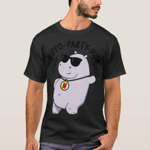 T-shirt Hippopartymus drôle Animal Hippo Pun