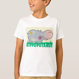 T-shirt Hippopotame amical d'enfant