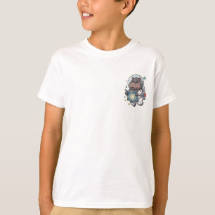 T-shirt Hippopotame astronaute lisant une carte stellaire