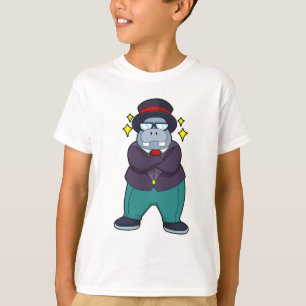 T-shirt Hippopotame en marié avec costume.PNG