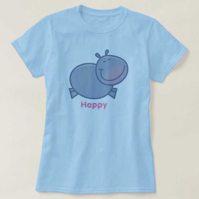 T-shirt Hippopotame heureux (Design devant)