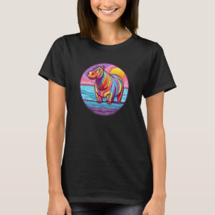 T-shirt Hippopotame Pop Vintage Hippopotame Mignon Safari 