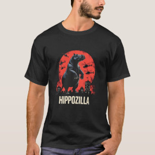 T-shirt Hippozilla Éffrayant Moo Deng Baby Pygmy Hippo