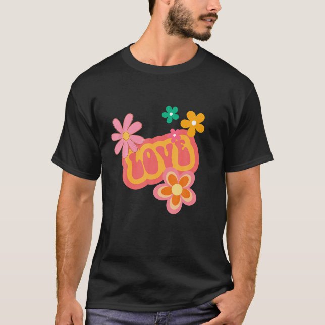 T-shirt Hippy Super Love Valentine's Day (Devant)