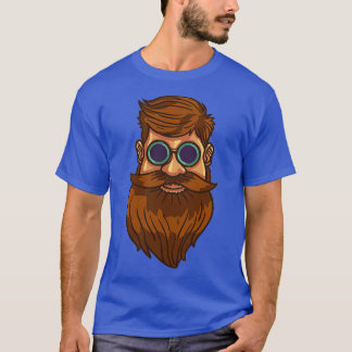 T-shirt Hipster à barbe à barbe