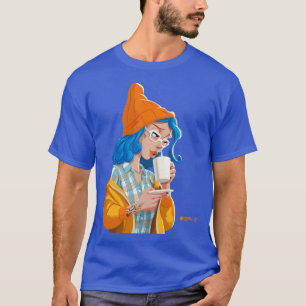 T-shirt Hipster café