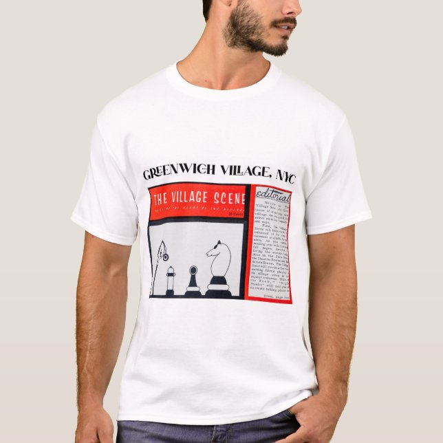 T-shirt Hipster Greenwich Village, NYC (Devant)