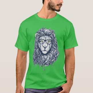 T-shirt hipster lion friend