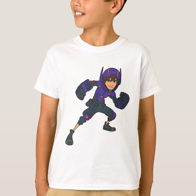 T-shirt Hiro Hamada violet (Devant)
