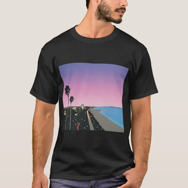 T-shirt Hiroshi Nagai Art Imprimer Poster Vaporwave Chemis (Devant)