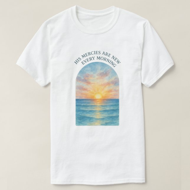 T-shirt His Mercies Are New (Design devant)