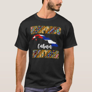 T-shirt Hispanique Cubain Patrimoine Cubain Carte Cubain D