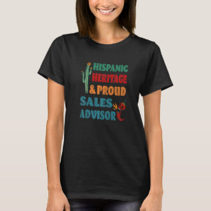 T-shirt Hispanique Patrimoine et fière conseillère commerc