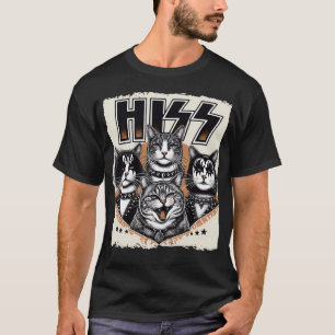T-shirt Hiss Cats Rock Kittens Rocking Music Amoureux de l