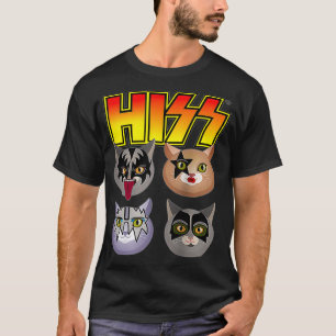 T-shirt Hiss Funny Cats Kittens Rock Rockin Cadeau Tee Pun