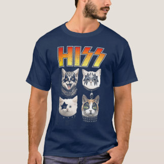 T-shirt HISS Funny Chat Chemise Hiss Chemise Amoureux des 