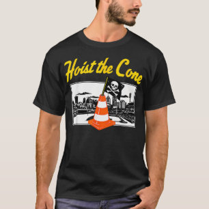 T-shirt Hissez le cône drôle de baseball
