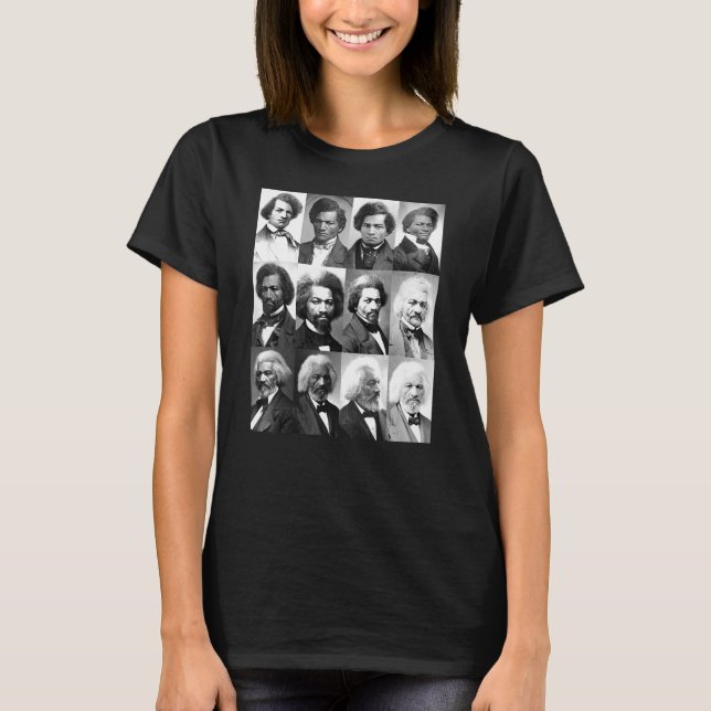 T-shirt Histoire afro-américaine Frederick Douglass Black (Devant)