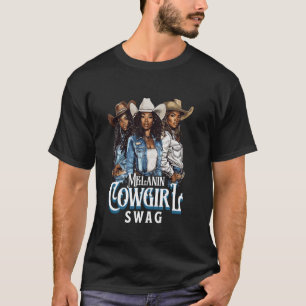 T-shirt Histoire américaine africaine Swag Cowgirl Mélanin