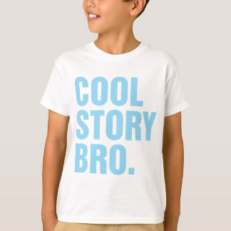 T-shirt histoire cool brun bleu clair