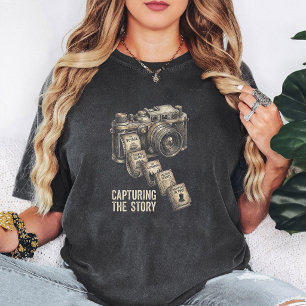 T-shirt Histoire d'appareil photo vintage Art