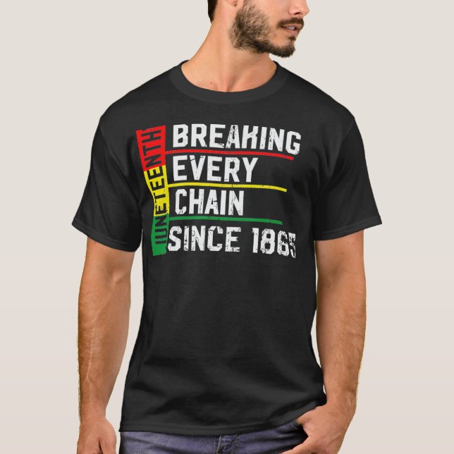T-shirt Histoire des Noirs 19e anniversaire de l'indépenda (Devant)