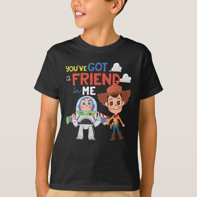 T-shirt Histoire du jouet | Caricature Buzz et Woody (Devant)