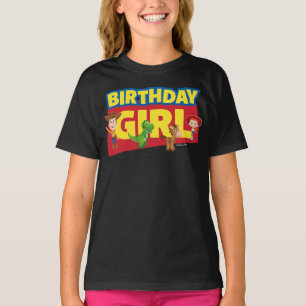 T-shirt Histoire du jouet   Fille d'anniversaire - Nom et 