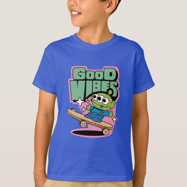 T-shirt Histoire du jouet | Little Green Men Good Vibes (Devant)