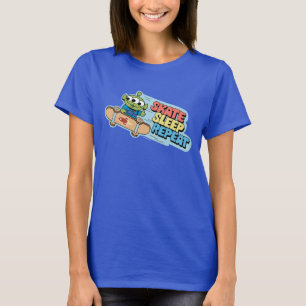 T-shirt Histoire du jouet   Petit Vert Hommes Patinage Dor