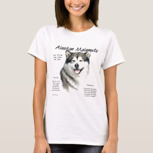 T-shirt Histoire du malamute en Alaska, Tout sur les malam