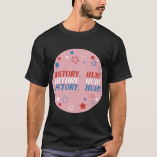 T-shirt Histoire Huh - BLANC ROUGE ET BLEU ROYAL (1)