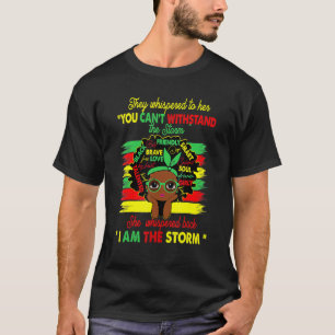 T-shirt Histoire Noire Enfants Fille Je Suis La Tempête Am