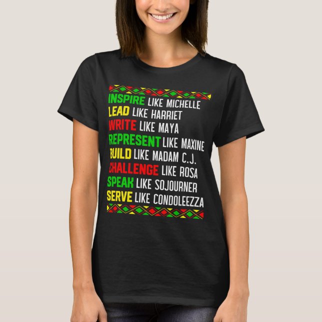 T-shirt Histoire noire Fière Mois de l'histoire afro-améri (Devant)