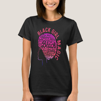 T-shirt Histoire noire Fille Mois magique Amour fort Afro 