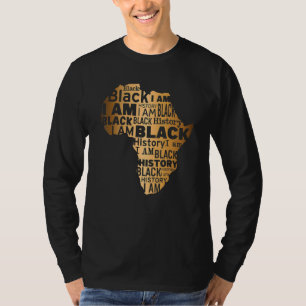 T-shirt Histoire noire Je suis noir tous les mois Afro-Amé