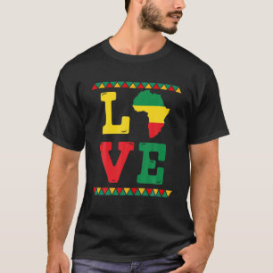 T-shirt Histoire Noire Mois Amour Afrique Africain América