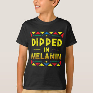 T-shirt Histoire noire plongée dans Melanin Fière racine a