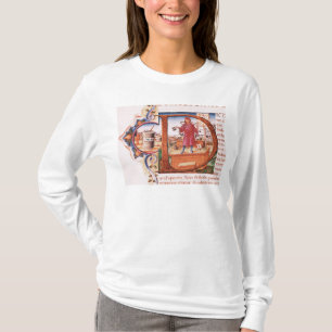 T-shirt Historiated parafent "D" dépeignant un apothicair