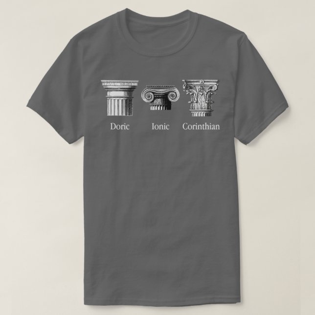 T-shirt Historique de l'architecture des commandes classiq (Design devant)