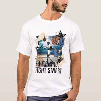 T-shirt Hit Hard FIght Smart - Boxe rétro