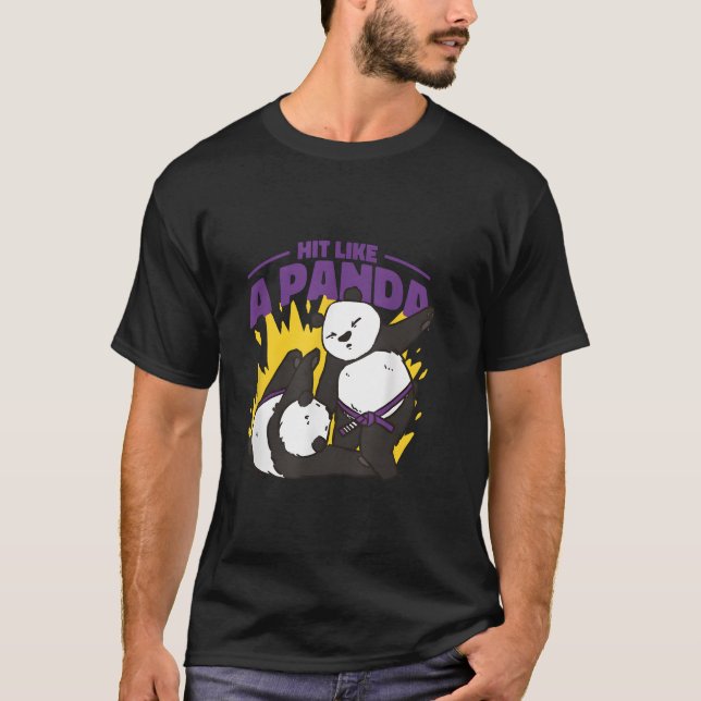 T-shirt Hit Like A Panda (Devant)
