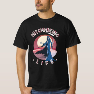T-shirt Hitchhiker Life - Hitchhiker Grim reaper